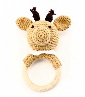Teething ring - rattle giraffe