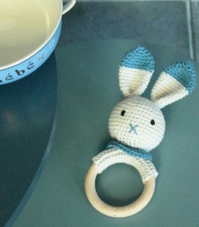 RABBIT teething rattle