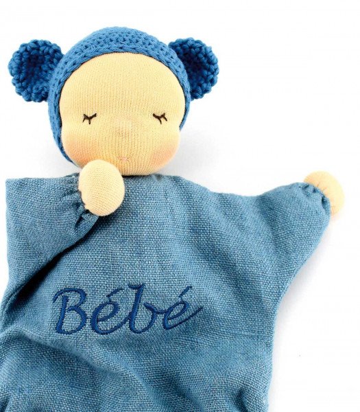 Embroidered cuddly toy for baby