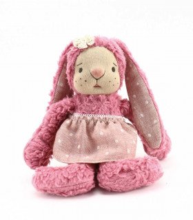 Pink bunny cuddly toy