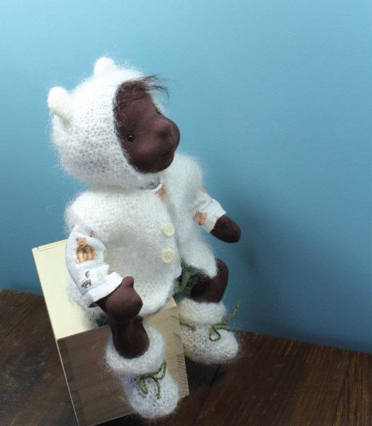 Handmade needle felted baby doll