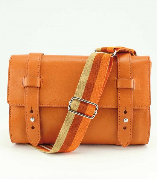 Sacoche cuir tannage végétal made in France