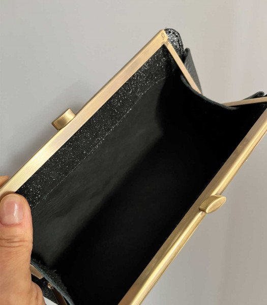 Leather clutch bag