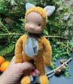Doudou renard en velours 23 cm