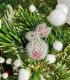 Broche lapin brodée main